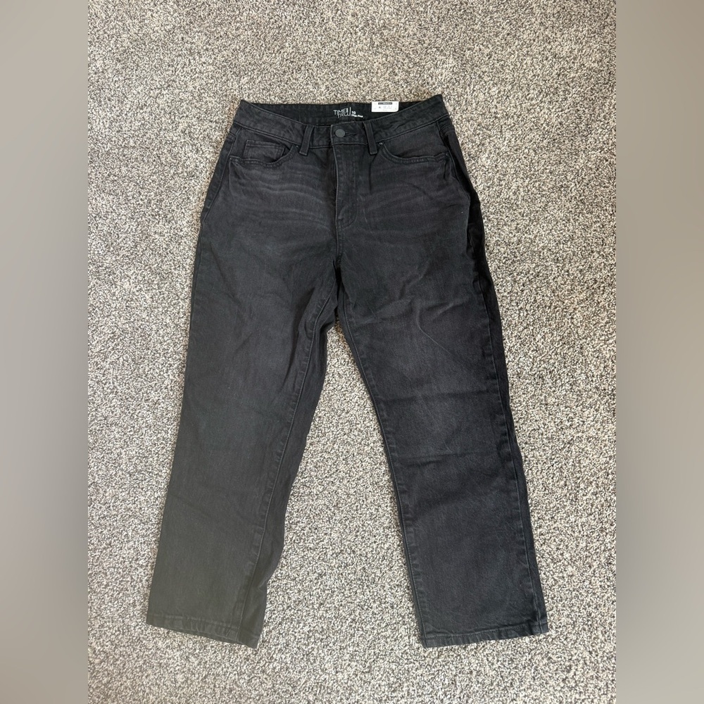 NWT Time and Tru Women’s Black High-Rise Straight Jeans Size 10